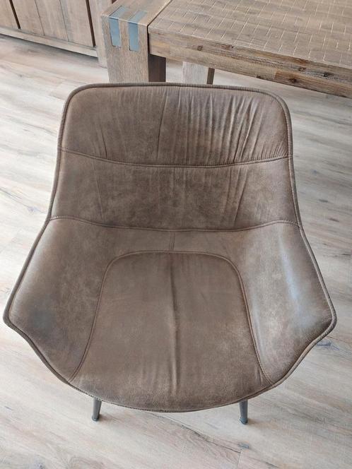 Aldino eetfauteuils - 4 stuks, Huis en Inrichting, Stoelen, Zo goed als nieuw, Eén, Metaal, Stof, Zwart, Ophalen