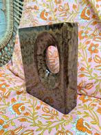 Als nieuw: vaas hkliving, groen, keramiek met glazuur, Aardewerk of Porselein, Ophalen of Verzenden, Zo goed als nieuw, Minder dan 50 cm