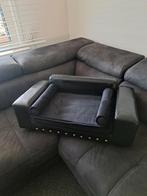 Luxe zwarte hondenbank, Dieren en Toebehoren, Hondenmanden, Ophalen of Verzenden, Zo goed als nieuw, Leer