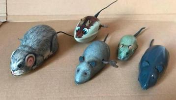 5 blikken speelgoed muizen / rat Schuco - T.T Japan etc. beschikbaar voor biedingen