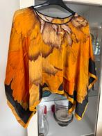 Poncho satijn look past tot maat 56/58 oranje zwart nieuw, Kleding | Dames, Grote Maten, Blouse of Tuniek, Nieuw, Oranje, Ophalen of Verzenden