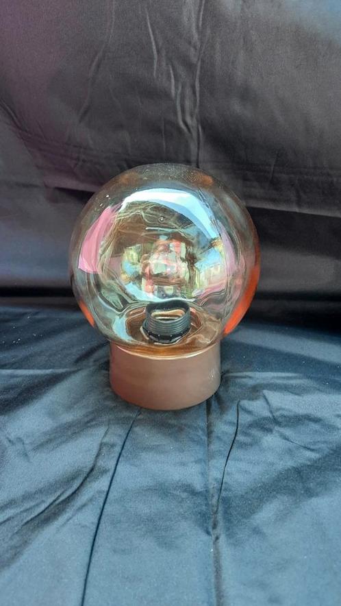 Mooie zeldzame bol plafoniere glad gemêleerd glas., Huis en Inrichting, Lampen | Plafondlampen, Zo goed als nieuw, Glas, Ophalen of Verzenden