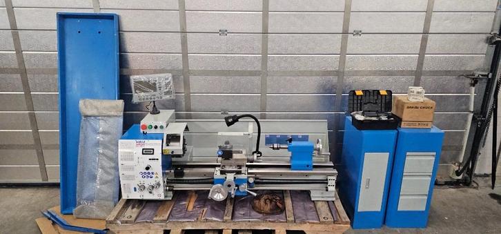 HBM 320 x 900 DRO Variabele Metaaldraaibank - 230 Volt., Doe-het-zelf en Verbouw, Draaibanken, Zo goed als nieuw, Metaaldraaibank