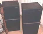2 vintage zwarte Technics 3 weg speakers/boxen SB-X3, Audio, Tv en Foto, Overige merken, Front, Rear of Stereo speakers, Gebruikt