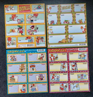 4 Vintage Sinterklaas Etiketten  beschikbaar voor biedingen