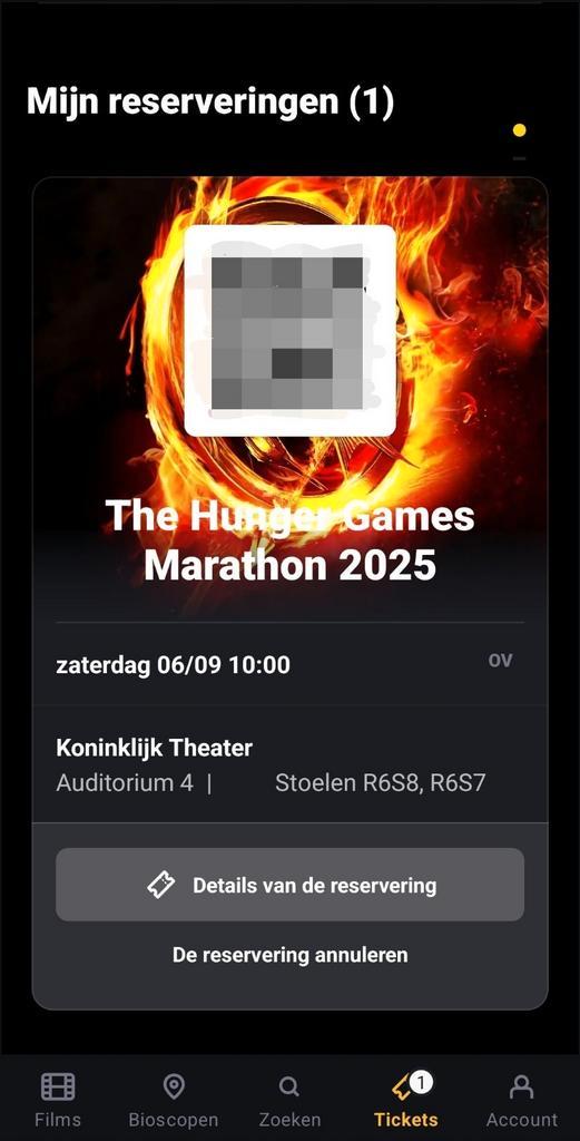 Hunger Games Marathon Pathe Tuschinski 2 kaarten, Tickets en Kaartjes, Evenementen en Festivals, Twee personen