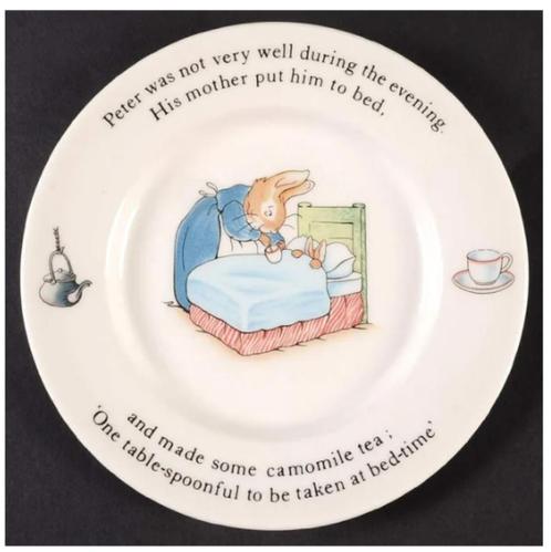 bordje Beatrix Potter Wedgwood Peter Rabbit collectie, Huis en Inrichting, Keuken | Servies, Zo goed als nieuw, Bord(en), Wedgwood
