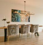 6x Eetkamerstoelen Richmond Harper - Stone Feather Grey, Ophalen, Gebruikt, Hotel Chic, Vijf, Zes of meer stoelen