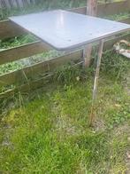 Retro caravan tafel verstelbare poot, Caravans en Kamperen, Ophalen, Gebruikt