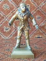 Mooi antiek brons beeldje uit Frankrijk van Pierrot 14,5 cm., Ophalen of Verzenden, Brons