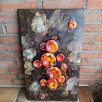 Wandbord  van steen gemaakt door Jan Rusha in de jaren 60_70, Ophalen, Minder dan 50 cm, Gebruikt, Schilderij