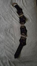 Nieuwe Brede Riem met Steentjes - Zwart Fluweel, Kleding | Dames, Riemen en Ceinturen, Ophalen of Verzenden