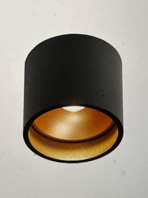 Artdelight opbouwspot PL Orleans zwart-goud (nieuw), Huis en Inrichting, Lampen | Spots, Nieuw, Plafondspot of Wandspot, Metaal of Aluminium
