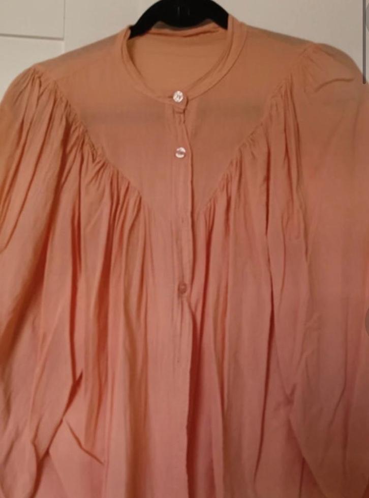 Blouse katoen soft orange wijd model, Kleding | Dames, Blouses en Tunieken, Nieuw, Maat 38/40 (M), Oranje, Ophalen of Verzenden