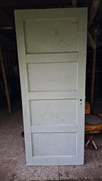 Paneeldeur hout 203 x 83, grondverf., Ophalen, Gebruikt, 80 tot 100 cm, Binnendeur