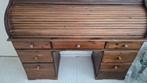 Houten bureau met rolluik en 7 lades, Ophalen, Gebruikt, Bureau