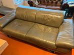 Stijlvolle lederen bank, Ophalen, Gebruikt, Driepersoons, Rechte bank