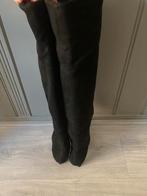 Suede overknee laarzen, Hoge laarzen, Zwart, Ophalen of Verzenden, Zo goed als nieuw