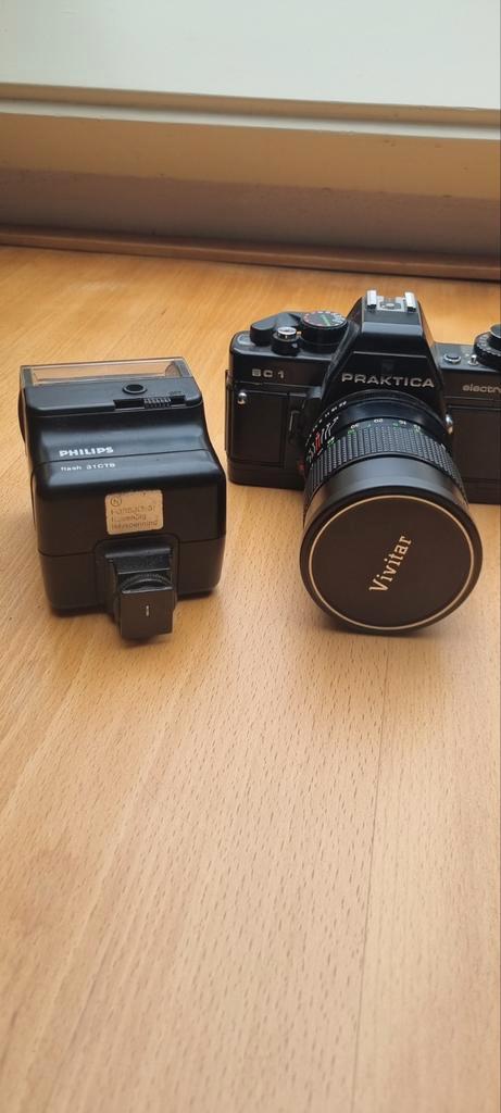 Praktica BC 1 Spiegelreflexcamera + Flitser, Audio, Tv en Foto, Fotocamera's Analoog, Gebruikt, Spiegelreflex, Overige Merken