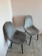 2 grijze stoelen, Huis en Inrichting, Ophalen, Zo goed als nieuw, Grijs