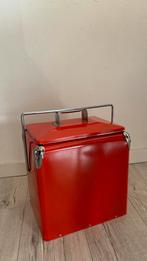 Vintage metalen koelbox - retro design - Sogeti!, Caravans en Kamperen, Ophalen of Verzenden, Gebruikt, Koelelement