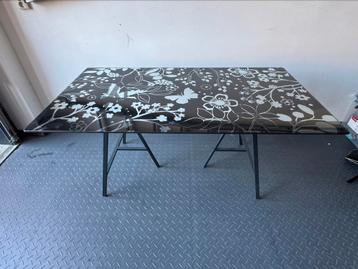Bureau glasplaat IKEA