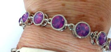 Armband met 11 Tourmalijn AA1 Zirkonia's: (Size:18/21cm) beschikbaar voor biedingen