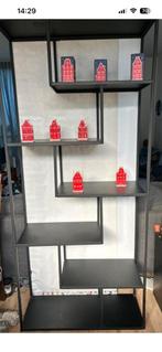 Metalen vakkenkast Noor, zwart, perfecte staat, Ophalen, Zo goed als nieuw, Minder dan 150 cm, Metaal