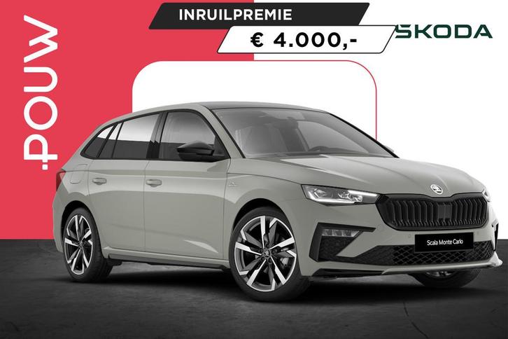 Skoda Scala 1.0 TSI 115pk Monte Carlo | LMV 18'' | Trekhaak, Auto's, Skoda, Bedrijf, Te koop, Scala, ABS, Achteruitrijcamera, Airbags