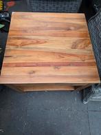 Teak houten salontafels, Ophalen, Gebruikt, 50 tot 100 cm, Vierkant