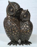 2 UILEN / BRONZEN TUINBEELD, Dierenbeeld, Nieuw, Info@huisentuindecoratiemarie.nl, Huis en tuin decoratie marie