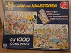 Jan van Haasteren 2x1000 Comic Puzzel, Hobby en Vrije tijd, Denksport en Puzzels, Ophalen of Verzenden, 500 t/m 1500 stukjes, Zo goed als nieuw