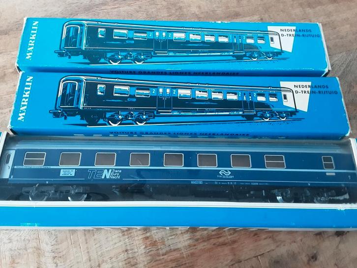 Marklin NS rijtuigen., Hobby en Vrije tijd, Modeltreinen | H0, Zo goed als nieuw, Wagon, Wisselstroom, Märklin, NS, Ophalen of Verzenden