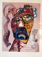 Schilderij Jan te Wierik - Abstract Portret, Antiek en Kunst, Ophalen