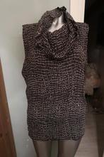 MS mooie blouse zwart wit maat 48, Verzenden, Zo goed als nieuw, MS Mode, Blouse of Tuniek