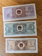 3 bankbiljetten China, 1, 2 en 5 jiao nieuw, Postzegels en Munten, Bankbiljetten | Azië, Ophalen of Verzenden, Oost-Azië, Setje