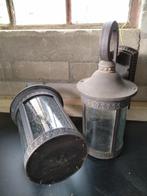Nostalgische buiten wandlampen 2*., Huis en Inrichting, Lampen | Wandlampen, Ophalen of Verzenden, Zo goed als nieuw, Glas