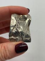 B348 Prachtige zilveren brutalist hanger, Sieraden, Tassen en Uiterlijk, Antieke sieraden, Ophalen of Verzenden