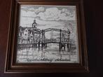 Tegel in lijst, Appel marktbrug Schiedam, Ophalen of Verzenden