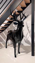 Kerst reindeer hert van zwart hoogglans metaal, Ophalen of Verzenden, Zo goed als nieuw