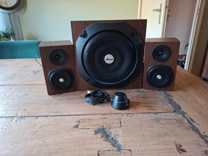 Trust luidspreker setje voor uw computer. Goed geluid., Computers en Software, Pc speakers, Gebruikt, Audiokanaal 2.1, Ophalen