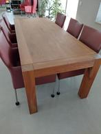 Massief eiken eettafel VT-Wonen collectie 220x90., Huis en Inrichting, Ophalen, Strak, Eikenhout, 200 cm of meer