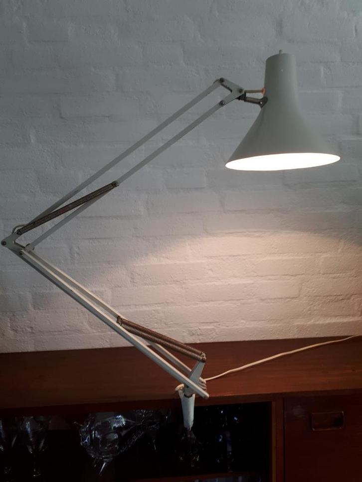Vintage retro bureaulamp architectenlamp Philips jaren 60., Huis en Inrichting, Lampen | Tafellampen, Gebruikt, 75 cm of meer