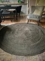 Nieuw rond zeegras vloerkleed - 190cm, Zwart, 150 tot 200 cm, Rond, Ophalen of Verzenden