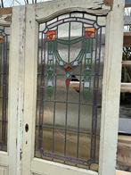 Set glas in lood deuren openslaand jugendstil 203x143cm., Ophalen