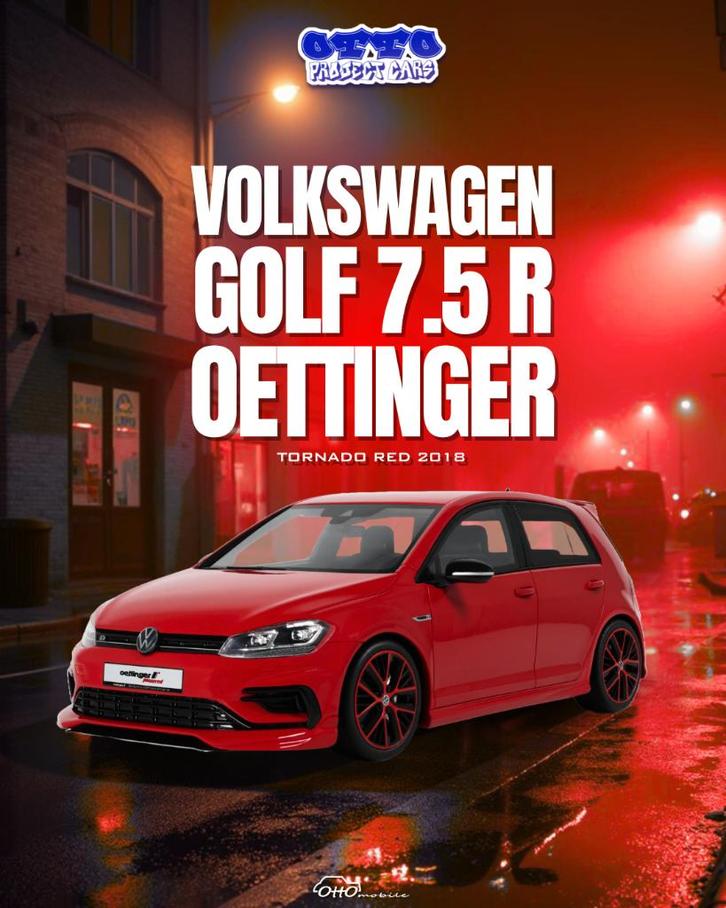 Volkswagen Golf 7.5 R Oettinger Tornado Red 2018 OttOmobile, Hobby en Vrije tijd, Modelauto's | 1:18, Nieuw, Auto, OttOMobile