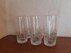 Set van 6 glazen met decoratie, Ophalen of Verzenden