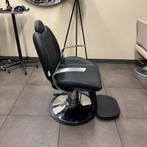 Professionele barbierstoel Luca Rossini, Huis en Inrichting, Ophalen, Zwart, Leer, Zo goed als nieuw