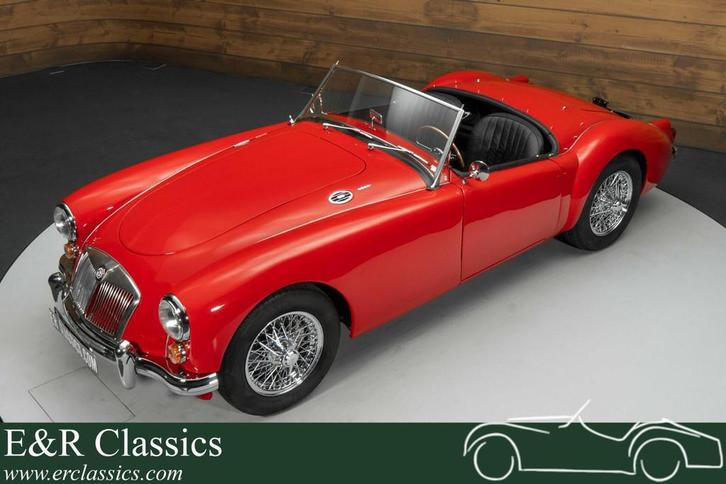MG MGA 1600 Cabriolet | 1960, Auto's, Oldtimers, Bedrijf, Te koop, Open dak, MG, Benzine, Cabriolet, Handgeschakeld, Rood, Zwart