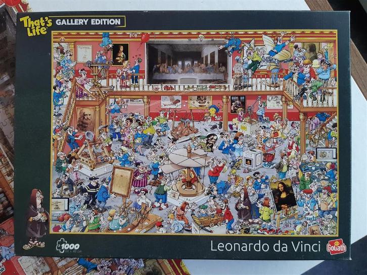 Goliath That's Life Gallery Leonardo Da Vinci 1000 stukjes, Hobby en Vrije tijd, Denksport en Puzzels, Zo goed als nieuw, Legpuzzel